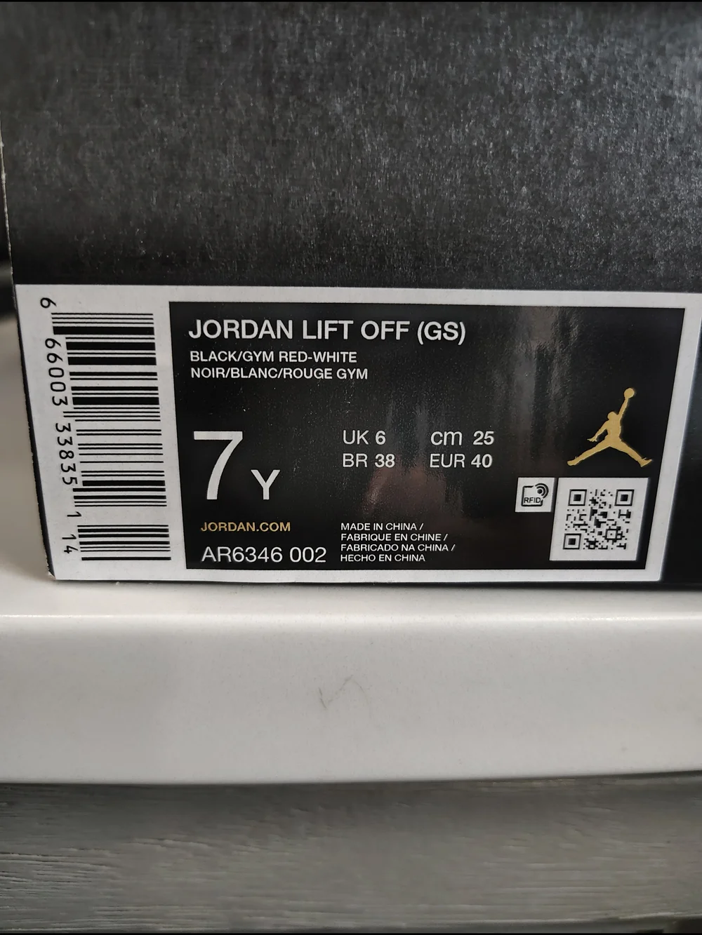 Nike Jordan Lift Off Youth Red and Black High-Top Sneakers